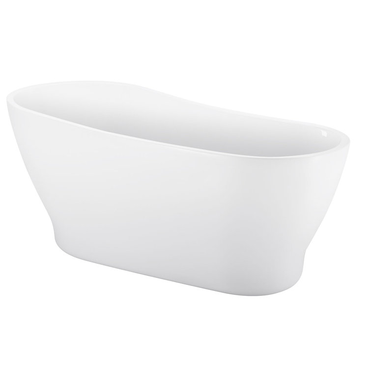 ling 59'' x 28'' Freestanding Soaking Acrylic Bathtub Wayfair